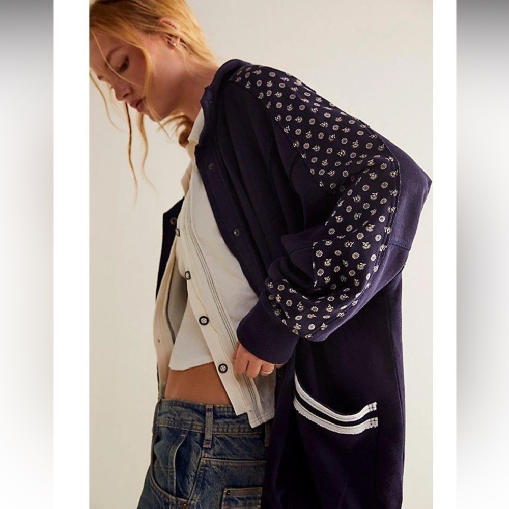Free People Heritage Track Jacket Size Large NWT